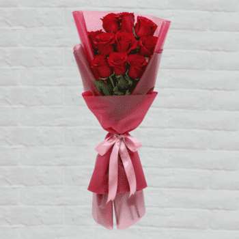 A bouquet of vibrant red roses symbolizing love, perfect for expressing heartfelt emotions.