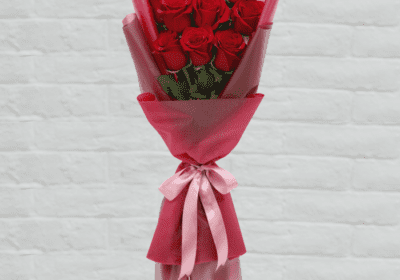 A bouquet of vibrant red roses symbolizing love, perfect for expressing heartfelt emotions.