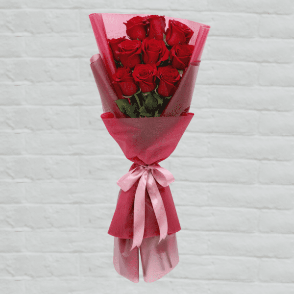10-stem-red-rose-bouquet_1 A bouquet of vibrant red roses symbolizing love, perfect for expressing heartfelt emotions.