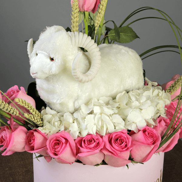 Eid Al adha Gifts and flowers arranged