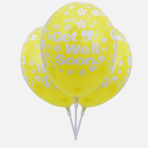GET WELL SOON BALLOONS YELLOW