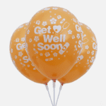 Get well soon balloons - orange