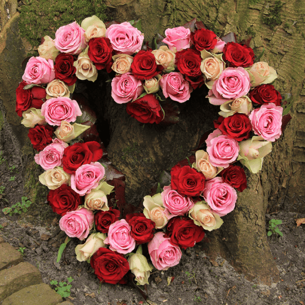 Heart Shape - Mix Roses Heart Shape Mix Roses, a perfect gift from the heart