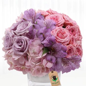 Pink and Purple Vase Arrangement