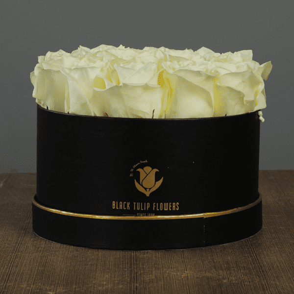 White Roses in Black Box