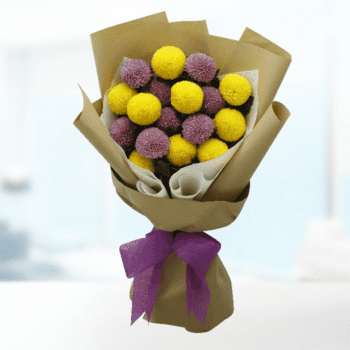 Bouquet of Ping Pong (Yellow & Purple)