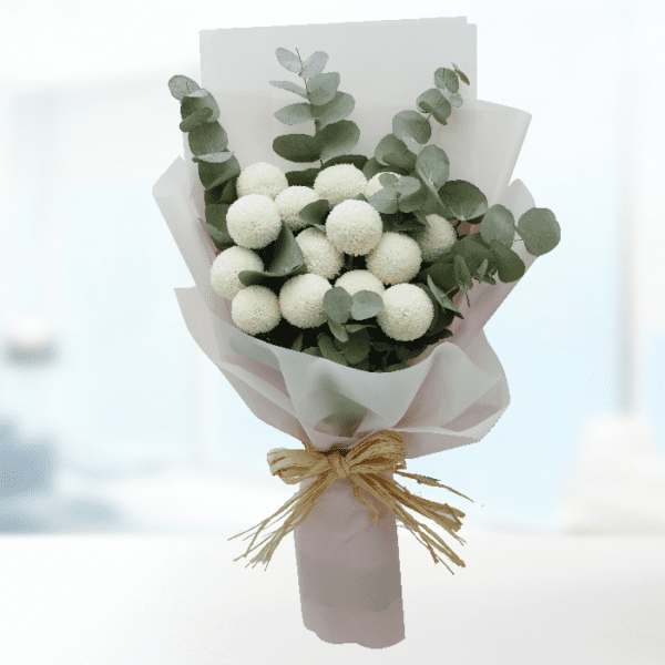 Ping Pong Flower Bouquet White Ping Pong Flower Bouquet
