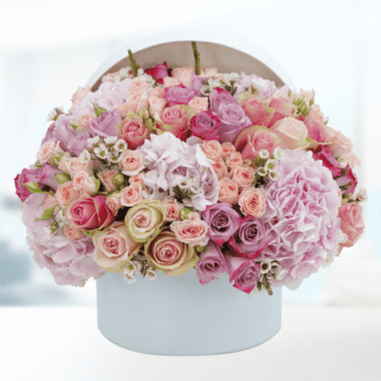 Luxury Flowers in a White Box