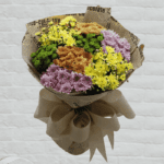 A bunch of chrysanthemums creates a beautiful and vibrant floral arrangement delivery