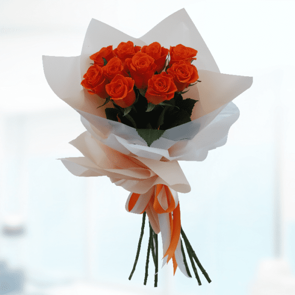 bt_fl_1085 Bunch of Orange Rose delivery