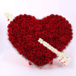 cupid heart arrow flower