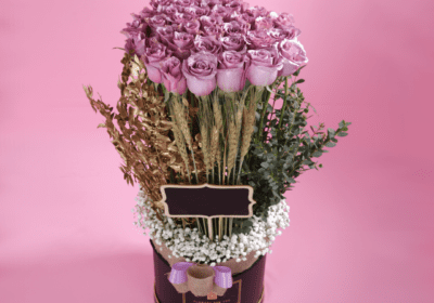 purple roses bouquet qatar