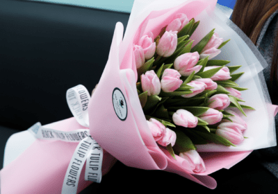 pink tulip bouquet delivery