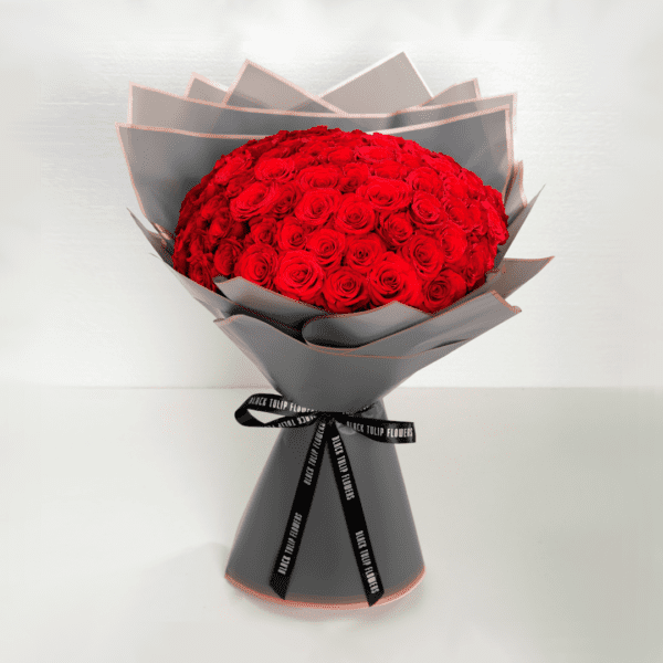 red 100 roses 1 Red roses flower bouquet