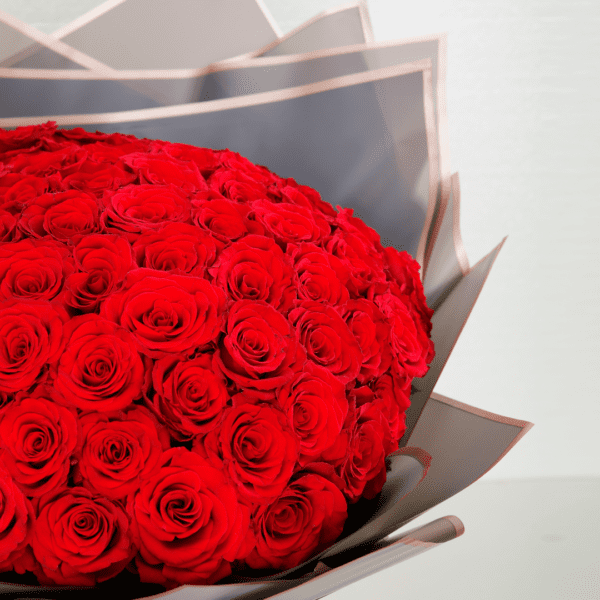 red 100 roses 2 Red roses flower bouquet
