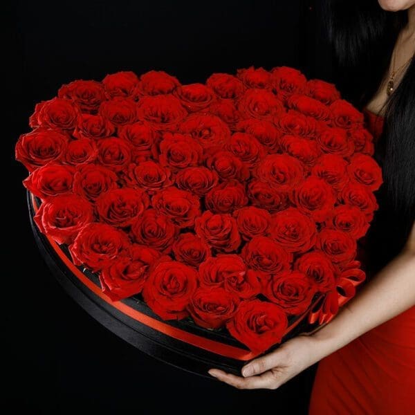 My Heart My Heart flower box by Black Tulip Flowers