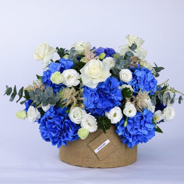 Azure and Ivory (1) Azure and Ivory flower box by Black Tulip Flowers