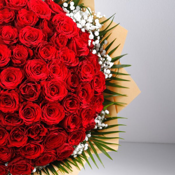 Beauty In Red rose bouquet by Black Tulip Flowers