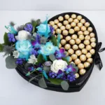 Chocolate Box with Blue Flowers-1