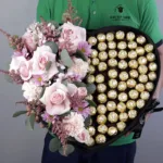 Chocolate Box with Pink Flowers