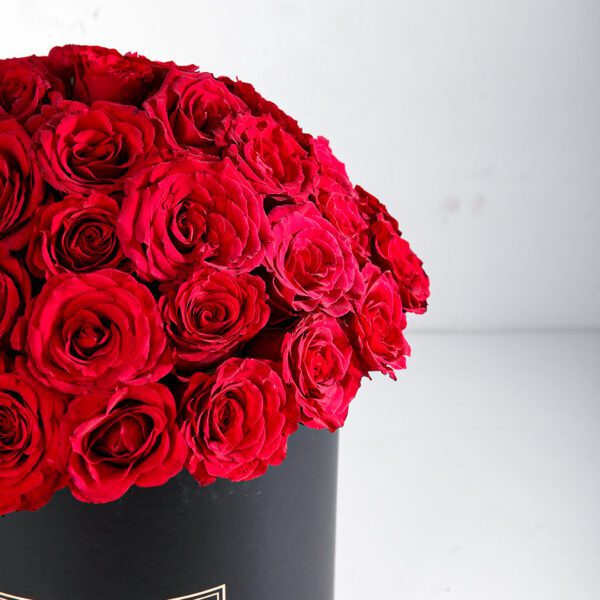 Classic Red Floral Box by Black Tulip Flowers