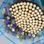 Ferrero Bouquet with Blue Flowers-2