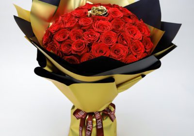 Golden Love bouquet by Black Tulip Flowers