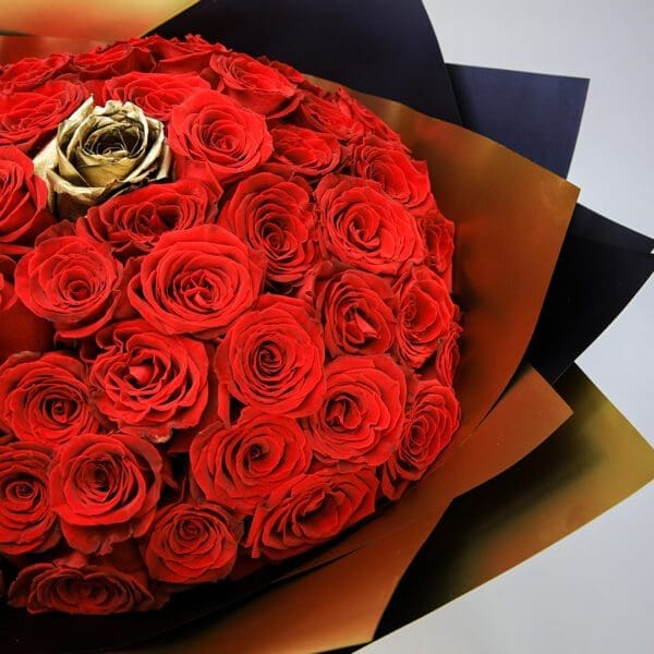 Golden Love bouquet by Black Tulip Flowers