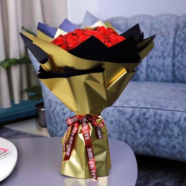 Golden Love bouquet by Black Tulip Flowers