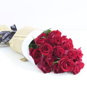 Basket Bountiful Love Valentine's day red roses