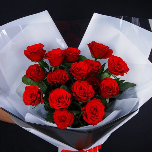Lovely Red Bouquet by Black Tulip Flowers