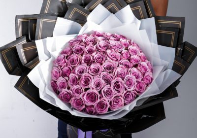 Purple Majesty purple rose bouquet by Black Tulip Flowers