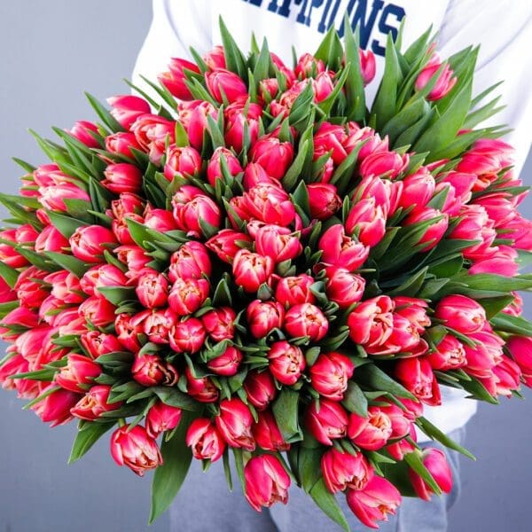 Pink Tulip Bouquet Rare Beauty Pink Tulip Bouquet in Qatar