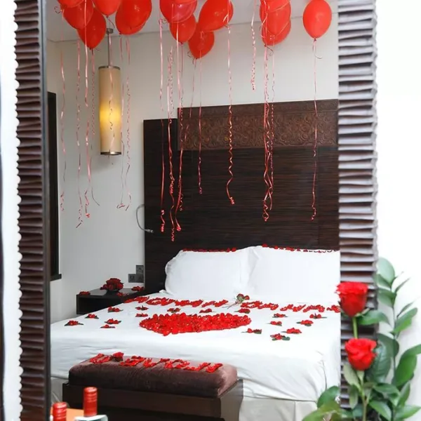 Romantic Surprise flower setup by Black Tulip Flowers