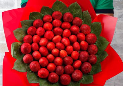 Strawberry-mazing fruit bouquet by Black Tulip Flowers