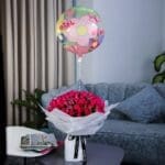 Striking Pink with Baby Girl Balloon (1)