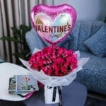 Striking Pink with Happy Valentines Balloon (1)