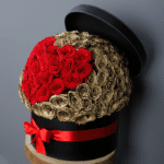 Sweet Golden Roses In A Box 2