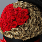 Sweet Golden Roses In A Box3