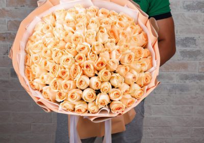 Peach Roses Bouquet