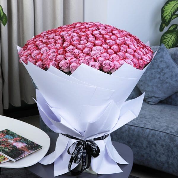 Astounding Deep Purple Bouquet (4) Astounding Deep Purple Bouquet by Black Tulip Flowers