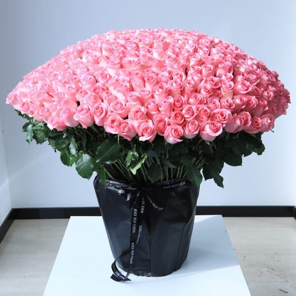 Pure Revival (1) Pink Revival roses bouquet by Black Tulip Flowers