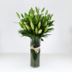 white lilies tall vase 001-min (1)