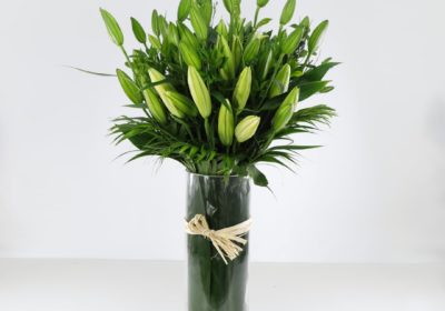 A Tall Vase with Lilies