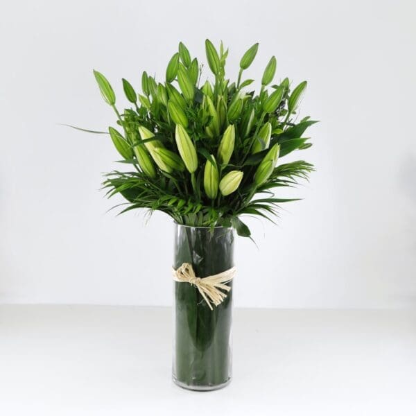 white lilies tall vase 001-min (1) A Tall Vase with Lilies