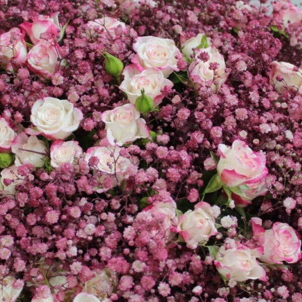 Gypso and spray rose bouquet 004-min Sweet Heart Mixed Flowers