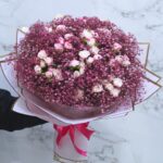 Gypso and spray rose bouquet 005-min