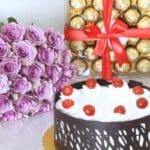 cake chocolate flowers 002