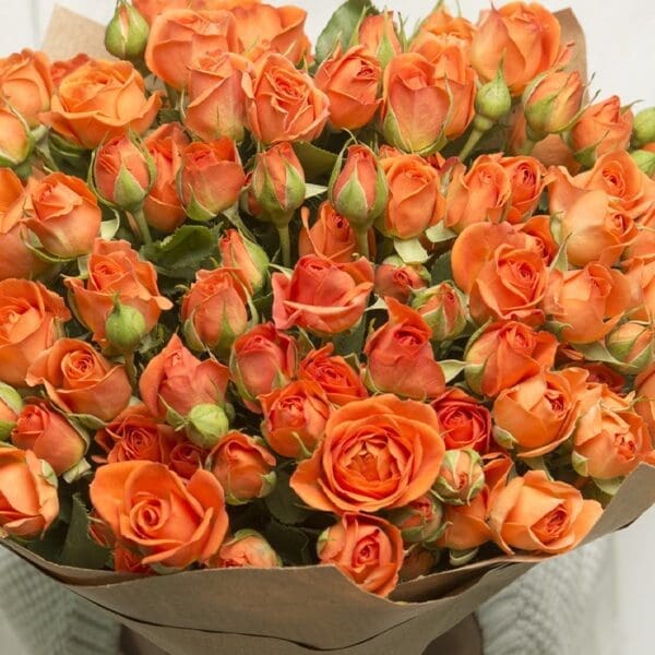 fascinating_hand_bouquet_1 Fascinating Hand Bouquet orange spray rose