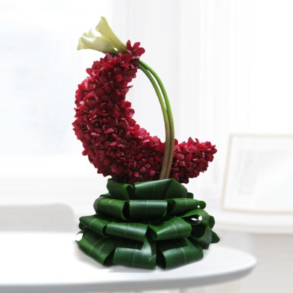 Half Moon flower Decoration red crescent